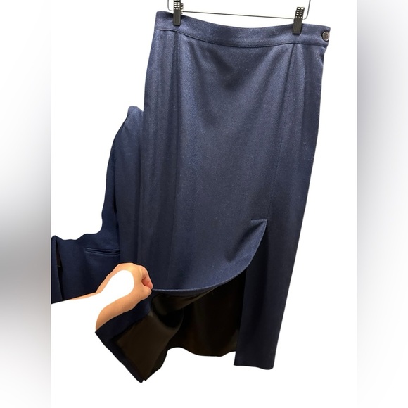 Gianfranco Ebeyer Elegant Blue Blazer and Skirt Set size 12 - Picture 9 of 11